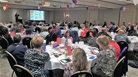 chapter members at an event